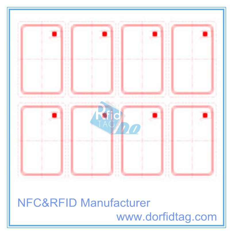Mifare desfire rfid inlay glossy finished pvc card core material